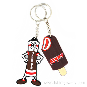 Personalized 3D PVC Soft Key Rings For Advertising Gift
